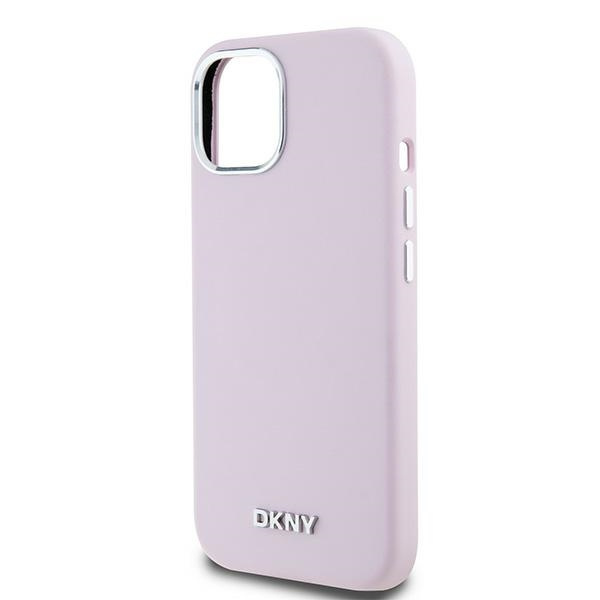 DKNY DKHMP15SSMCHLP iPhone 15 / 14 / 136.1" różowy/pink hardcase Liquid Silicone Small Metal Logo MagSafe