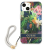 Guess GUHCP13MHFLSB iPhone 13 / 14 / 15 6.1" niebieski/blue hardcase Flower Strap