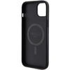 Guess GUHMP14SG4GFRK iPhone 14 / 15 / 13 6.1" czarny/black hardcase 4G Collection Leather Metal Logo MagSafe