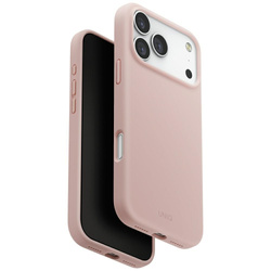 Etui UNIQ Lino do iPhone 17 Pro Max Magclick Charging różowy