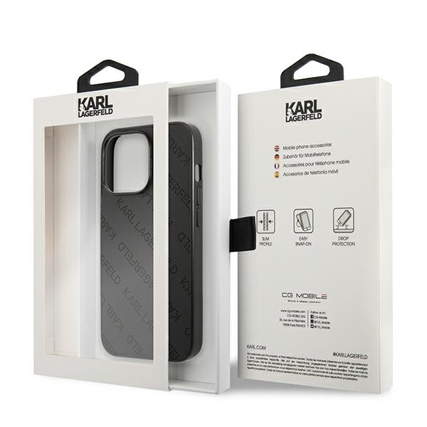 KARL LAGERFELD KLHCP13XPTLK IPHONE 13 PRO MAX 6,7" HARDCASE CZARNY/BLACK PERFORATED ALLOVER