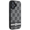 DKNY DKHCP16SPCPTSSK iPhone 16 6.1"6.1" czarny/black hardcase Checkered Pattern & Printed Stripes