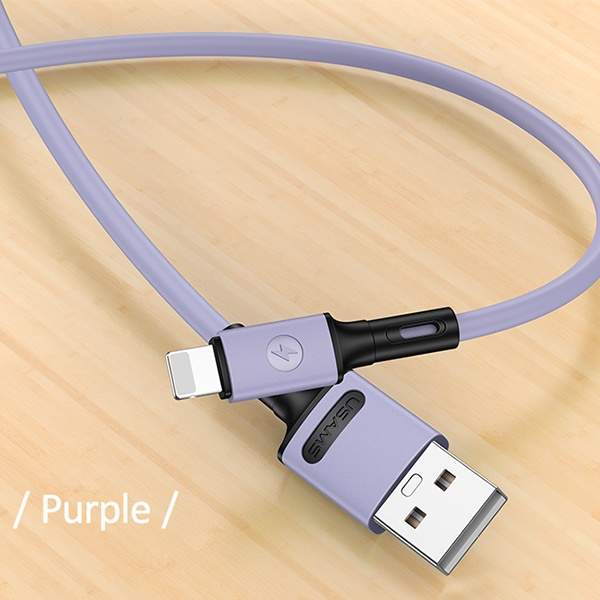 USAMS Kabel U52 lightning 2A Fast Charge1m purpurowy/purple SJ434USB04 (US-SJ434)