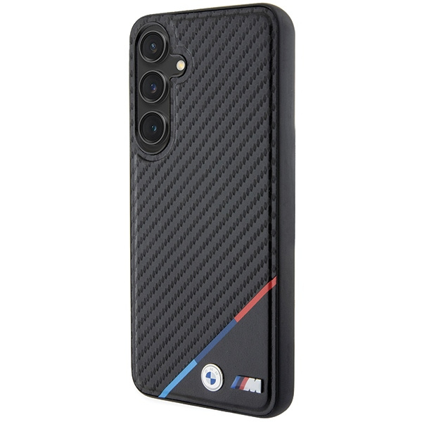 Etui BMW Carbon Tricolor Line MagSafe na Samsung Galaxy S24 - czarne