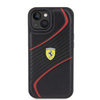 Etui Ferrari Twist Metal Logo do iPhone 15 - czarne