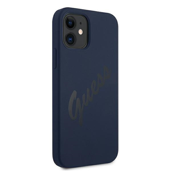 Guess GUHCP12SLSVSBL iPhone 12 mini5,4" niebieski/blue hardcase Script Vintage