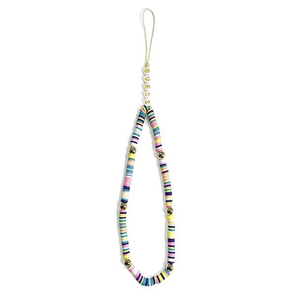 GUESS ZAWIESZKA GUSTPEAM PHONE STRAP WIELOKOLOROWY/MULTICOLOR HEISHI BEADS