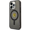 Etui Ferrari Translucent MagSafe na iPhone 14 Pro Max - czarne