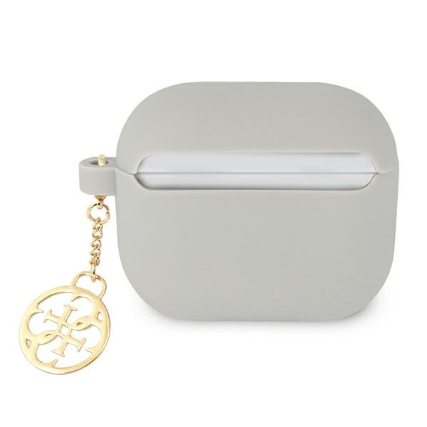 Guess GUA3LSC4EG AirPods 3 coverszary/grey Silicone Charm 4G Collection