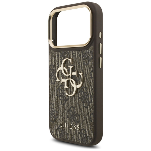Etui Guess 4G Big 4G Classic Logo Big    Strap Metal Buttons do iPhone 17 Pro brązowy