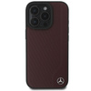 Mercedes MEHMP16L23RBGVR iPhone 16 Pro  6.3" czerwony/red hardcase MB Wood Imitation Leather MagSafe