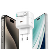 USAMS Ład. siec. 1xUSB-C ze zwijanym kablem USB-C Retractable PD+QC 35W Gan Fast Charging czarny/black XMF Series CC202TC01 (US-CC202)