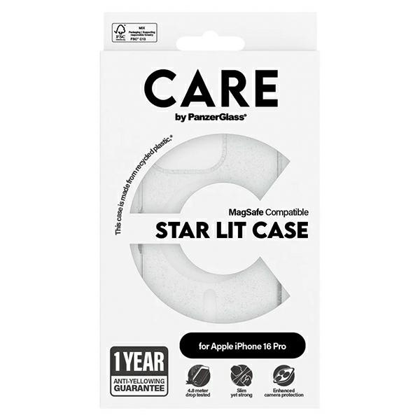 CARE by PanzerGlass Flagship Star Lit Case iPhone 16 Pro 6,3" biały/white MagSafe 1342