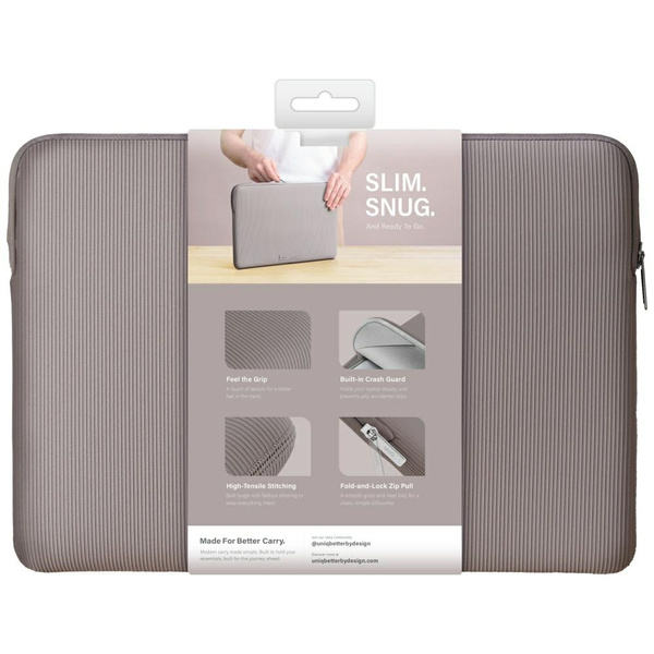 Torba na laptopa UNIQ Cyprus Ridge       Edition Laptop Sleeve 16" water-resistant neoprene szary