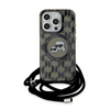 KARL LAGERFELD KLHMP15LHCKCKLCK IPHONE 15 PRO 6.1" BLACK/BLACK HARDCASE IML CROSSBODY MONOGRAM KARL & CHOUPETTE HEAD MAGSAFE