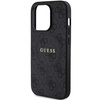 Guess GUHMP15LG4GFRK iPhone 15 Pro 6.1" czarny/black hardcase 4G Collection Leather Metal Logo MagSafe
