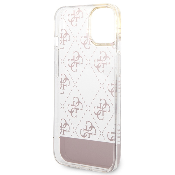 Guess GUHCP14SHG4MHP iPhone 14 / 15 / 136.1" różowy/pink hardcase 4G Pattern Script