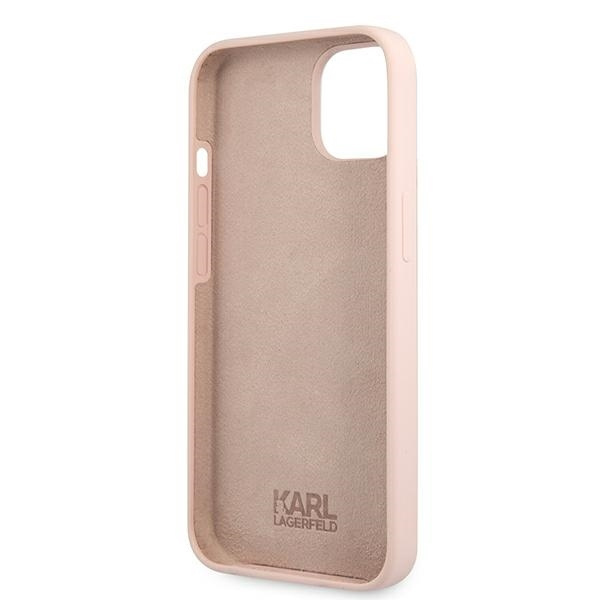 KARL LAGERFELD KLHCP13SSLKHLP IPHONE 13 MINI 5.4 "LIGHT PINK/LIGHT PINK HARDCASE SILICONE KARL`S HEAD