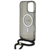Guess GUHMP16LHCTSGNSK iPhone 16 Pro     6.3" czarny/black hardcase Crossbody Cord Script MagSafe