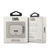 Etui Karl Lagerfeld Glitter Karl's Head na AirPods 3 - srebrne
