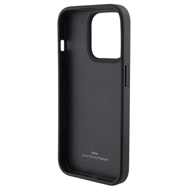 Etui BMW Leather Blue Dots na iPhone 15 Pro Max - czarne