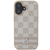 DKNY DKHCP16SPCPTSSP iPhone 16 6.1"różowy/pink hardcase Checkered Pattern & Printed Stripes