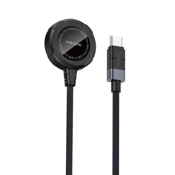 FONENG kabel W02 USB-C - Apple Watch 2,5W 1M Czarny