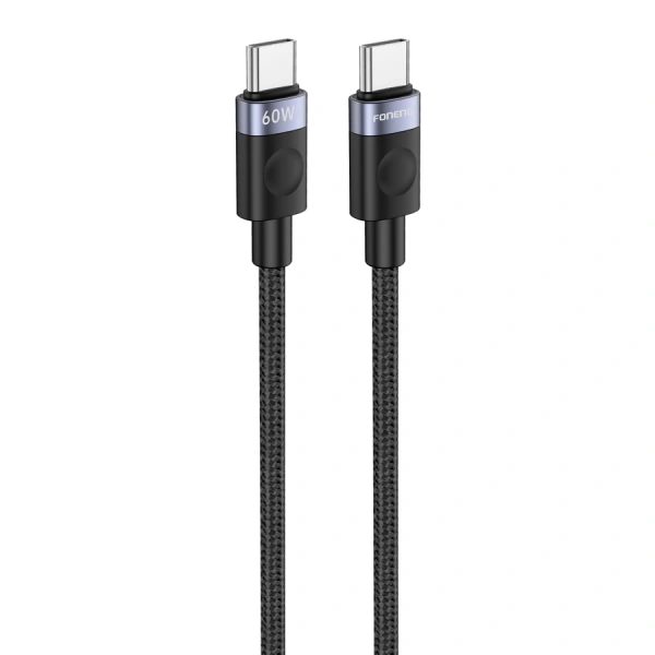 FONENG kabel X115 USB-C - USB-C PD 60W 1M Czarny