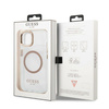 Guess GUHMP13MHTRMD iPhone 13 / 14 / 15 6.1" złoty/gold hard case Metal Outline Magsafe