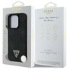 Etui Guess Grained Hot Stamp Peony       Triangle Logo MagSafe do iPhone 16 Pro czarny