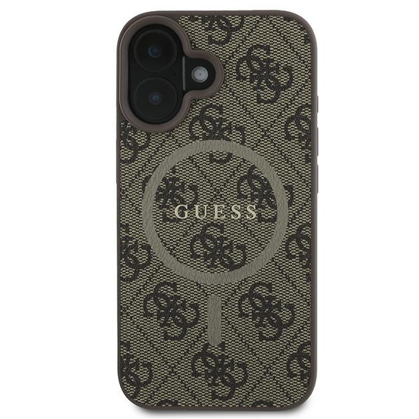 Guess GUHMP16MG4GFRW iPhone 16 Plus6.7" brązowy/brown hardcase 4G Ring Classic Logo MagSafe