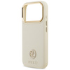 Etui Guess Grained Strass Logo MagSafe   do iPhone 17 Pro beżowy