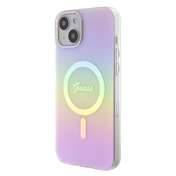 Guess GUHMP15MHITSP iPhone 15 Plus / 14 Plus 6.7" różowy/pink hardcase IML Iridescent MagSafe