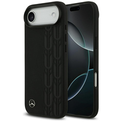 Etui Mercedes Leather Laurel Leaves MagSafe do iPhone Air czarny
