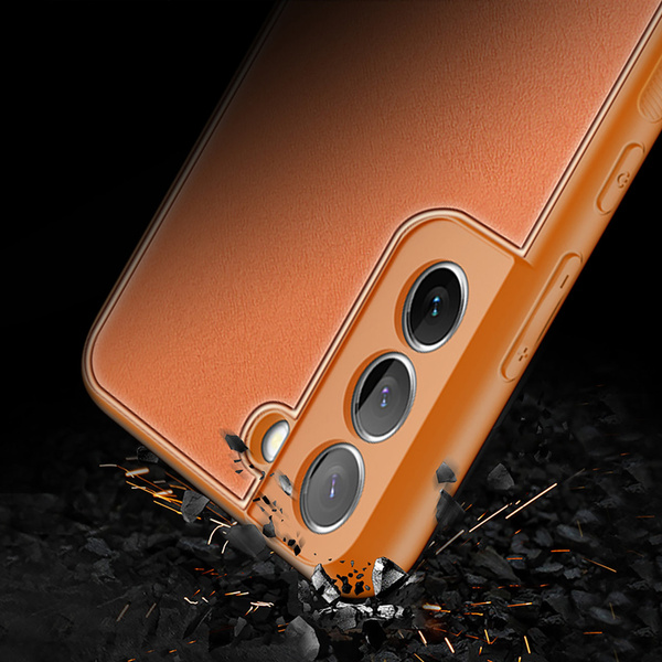 DUX DUCIS YOLO ELEGANT COVER MADE OF ECOLOGICAL LEATHER FOR SAMSUNG GALAXY S22 + (S22 PLUS) ORANGE