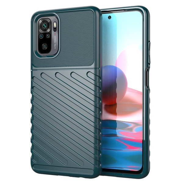 Thunder Case elastyczne pancerne etui pokrowiec Xiaomi Redmi Note 10 / Redmi Note 10S zielony