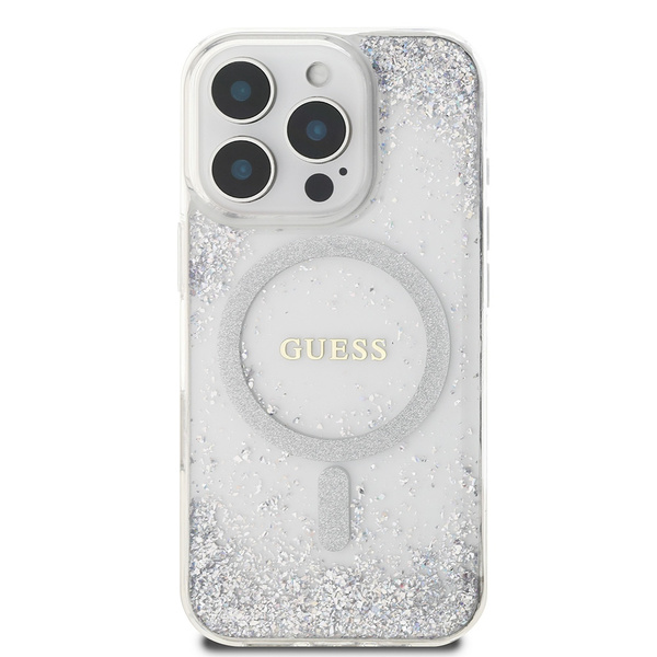 Guess GUHMP16XRGRGES iPhone 16 Pro Max   6.9" srebrny/silver hardcase Resin Gradient Glitter MagSafe