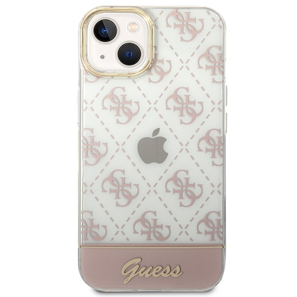 Guess GUHCP14SHG4MHP iPhone 14 / 15 / 136.1" różowy/pink hardcase 4G Pattern Script