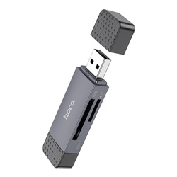 Czytnik kart SD / TF Hoco USB A / USB C 2.0 HB45 szary