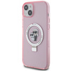 Karl Lagerfeld KLHMP15SHMRSKCP iPhone 15 6.1" pink/pink hardcase Ring Stand Karl&amp;Choupette MagSafe
