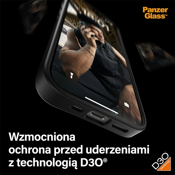 PanzerGlass ClearCase iPhone 15 Pro 6.1" D3O 2xMilitary grade czarny/black 1177