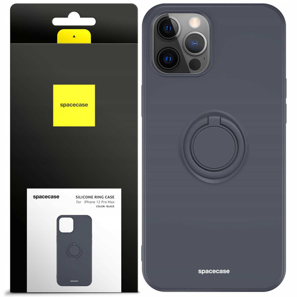 Spacecase Etui Silicone Ring iPhone 12 Pro Max black