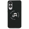 Etui Karl Lagerfeld Silicone Double      Heads And Circle MagSafe do Samsung Galaxy S25 Edge czarny