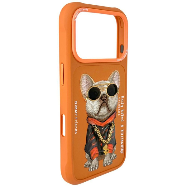 Etui Nimmy Glasses Cool Dog do iPhone 17 Pro Max pomarańczowy