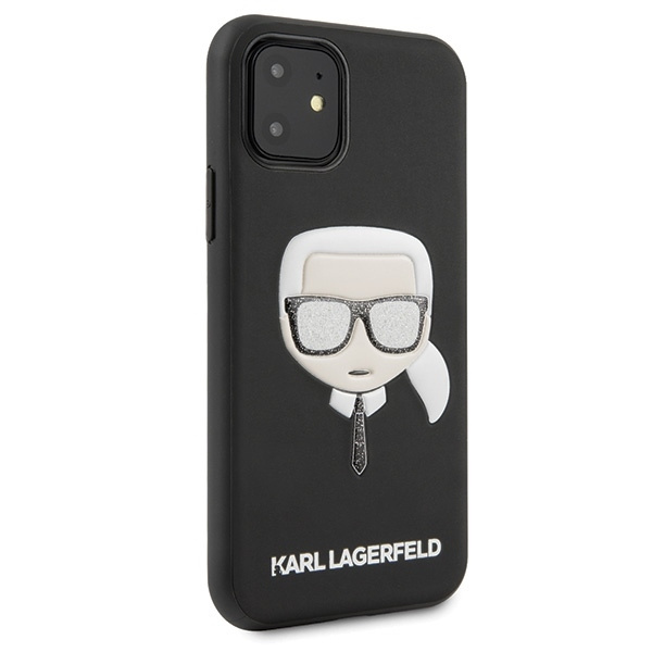 KARL LAGERFELD KLHCN61GLBK IPHONE 11 6,1" / XR CZARNY/BLACK ICONIK EMBOSSED & GLITTER