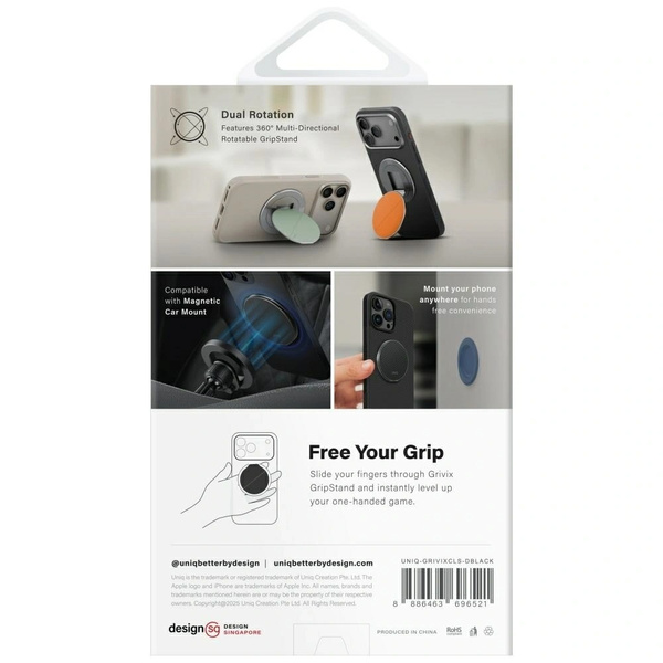 Uchwyt magnetyczny UNIQ Grivix Classic   360 Mount&Grip Stand clay