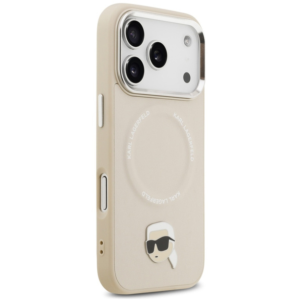 Etui Karl Lagerfeld Karl Pin MagSafe do  iPhone 17 Pro beżowy
