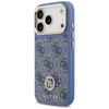 Etui Guess 4G Strass Logo & Big Strap    Metal Buttons MagSafe do iPhone 17 Pro niebieski