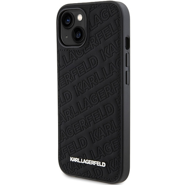 Etui Karl Lagerfeld Quilted K Pattern na iPhone 15 Plus / 14 Plus - czarne