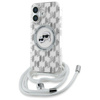 Karl Lagerfeld KLHMP16SHCKCKLCT iPhone    16 6.1" transparent hardcase IML Crossbody Monogram Karl & Choupette Head MagSafe